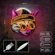 Forever Light ART LED Neon Dreamer Cat, Multicolor