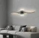 Black Wall Lamp 60cm, Cold White Light