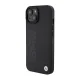 BMW iPhone 15 Case Leather Hot Stamp MagSafe, Black
