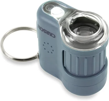 Carson MicroMini Pocket Microscope, 20x, Blue