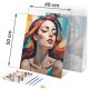 Massido Woman\'s Portrait Paint by Numbers Kit 40x50 cm - DIY Art Set