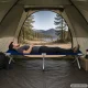 Folding Camping Bed with Carry Bag, Dark Blue