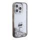 Karl Lagerfeld iPhone 15 Pro Max Case Liquid Glitter Choupette, Transparent
