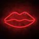 Forever Light LED Neon Lips, Red (USB / Batteries)