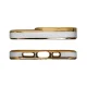 Phone Case for Xiaomi Redmi Note 11 Pro Fashion Case Gold Frame, White