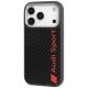 Audi R8 Carbon Fiber MagSafe Phone Case Cover iPhone 17 Pro - Black