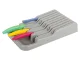 Knife Drawer Organizer, 9 Compartments, Grey
