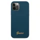 Guess iPhone 12 Pro Max Case Silicone Vintage, Blue