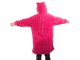 Oversize Blanket Hoodie, Dark Pink