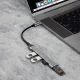Dudao A16T 4-in-1 USB-C to 4x USB-A Hub, Black