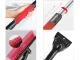 Telescopic Snow Brush and Ice Scraper for Car Windshield, Red