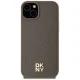 DKNY iPhone 15 Case Leather Monogram MagSafe, Brown