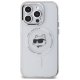 Karl Lagerfeld IML Metal Choupette Head MagSafe vāciņš iPhone 14 Pro, Balts