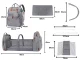 Multifunctional Backpack with Crib and USB, Grey