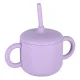 8-Piece Bear Silicone Tableware Set for Babies, Purple