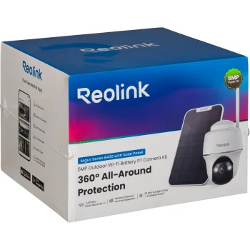 Reolink Argus PT B430 Wireless Surveillance Camera with Solar Panel, White