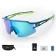Rockbros Polarized Cycling Glasses with UV Protection and Corrective Insert, Blue
