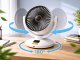 Wireless Oscillating Desk Fan with Timer and 6 Speeds, White