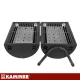 Portable Charcoal Grill Kaminer with Lid and Thermometer, black