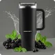 Berdsen Vacuum Thermos Mug with Straw Set, 1180 ml, Black