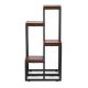 ModernHome 4-Tier Plant Stand Shelf, Metal and MDF, Dark Walnut
