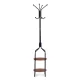 ModernHome Standing Coat Rack with 2 Shelves 8 Hooks Hall Tree, 180 cm, black