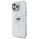Apple iPhone 16 Pro 6.3\'\' Karl Lagerfeld IML Metal Choupette Head MagSafe Cover Case, White