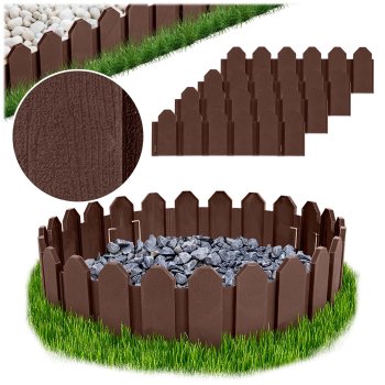 Garden Edging Kit Plonos 2.4 m PL-960, brown