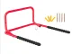 Folding Double Bike Wall Mount with Hooks, Black/Red
