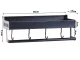 Hanging Wall Shelf with Hooks and Railing, 30 cm, Black