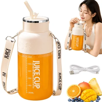 Portable USB Blender Bottle, 1200ml, White