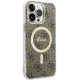 Guess 4G MagSafe Case for iPhone 15 Pro Max, Brown