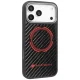 Audi iPhone 17 Pro Max Case RSQ Carbon Fiber Sport Red Circle, Black