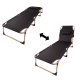 Luaro Folding Camping Bed with Adjustable Backrest, 193 cm, Grey