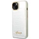 Guess Croco Collection Case for iPhone 14 Plus - Silver