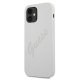 Guess iPhone 12 mini Case Silicone Vintage Script, Cream