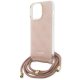 Guess iPhone 15 Pro Case HC Crossbody Cord 4G Print, Pink