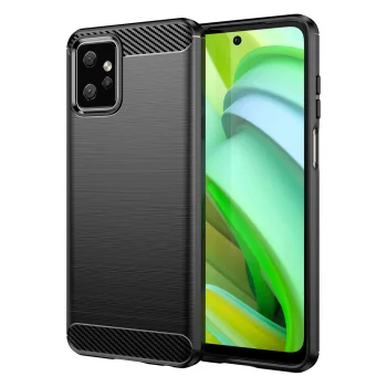 Case for Motorola Moto G Power 2023, Carbon Case, TPU, Black