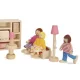 Kruzzel 19764 Wooden Doll Family for Dollhouse, 7 pcs
