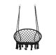 Garden Home Hammock Chair Swing from Braided Rope, Black