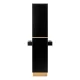 Hairdressing Workstation Gabbiano Totem, Black with Gold Accents