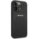 Mercedes iPhone 14 Pro Max Case Leather Curved Lines MagSafe, Black