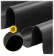 4Fizjo 1185 PU Rubber Yoga Mat 4 mm, Black