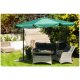 Salokāms dārza lietussargs, saulessargs, 6 segmentu, zaļš, 300cm | Folding Garden Umbrella