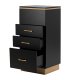 Gabbiano 2027BG Hairdressing Trolley, Black/Gold