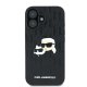 Apple iPhone 16 Plus 6.7\'\' Karl Lagerfeld Monogram Karl & Choupette Head Pin Cover Case, Black