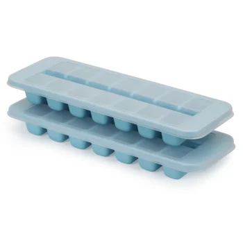 Joseph Joseph Flow Easy-Fill Ice-Cube Trays with Lids 20197, Pack of 2, Blue