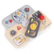 Wooden Busy Board for Toddlers Car Dashboard with Steering Wheel ECOTOYS