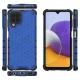 Case for Samsung Galaxy A22 4G Honeycomb Armor Cover with TPU Bumper Blue