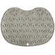Silicone back and foot washing brush with suction cups, massage mat, grey